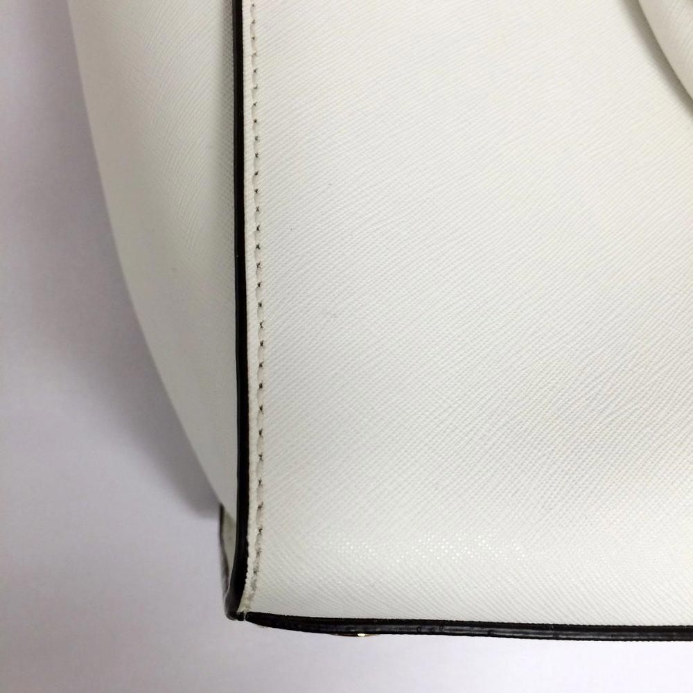 Michael by Michael kors Selma Optic White Leather Satchel