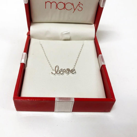 Macy's Love Sterling Silver Necklace