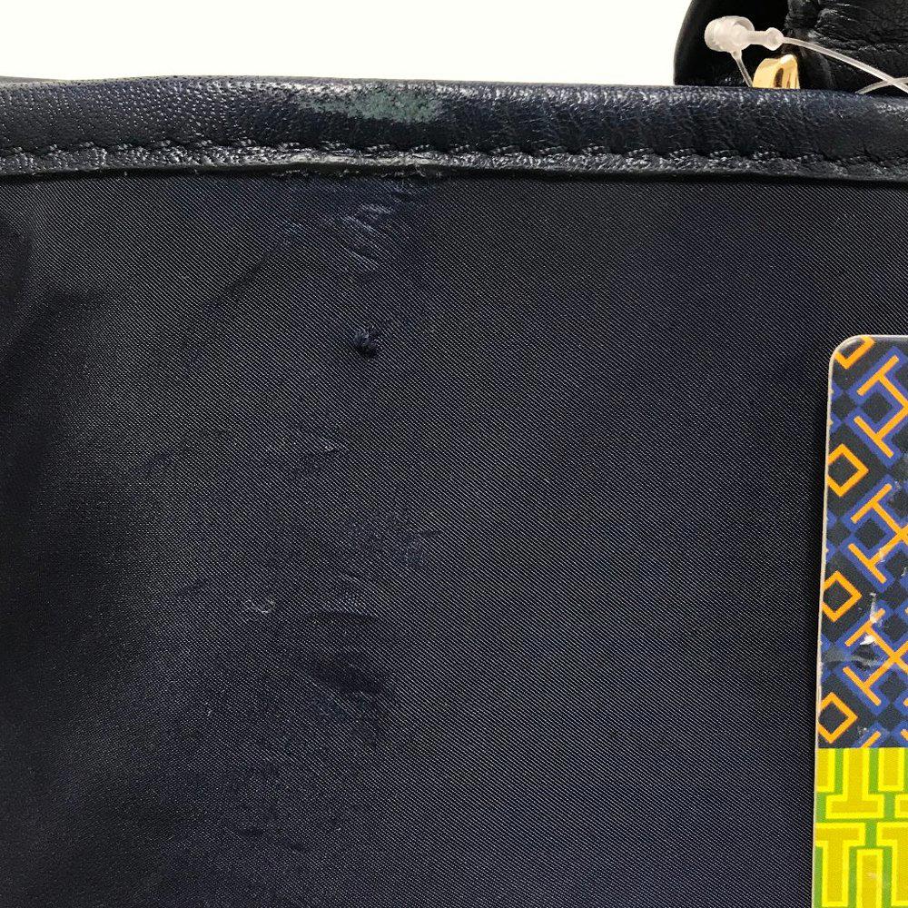 Tory Burch Normandy Blue Stacked Logo Tote