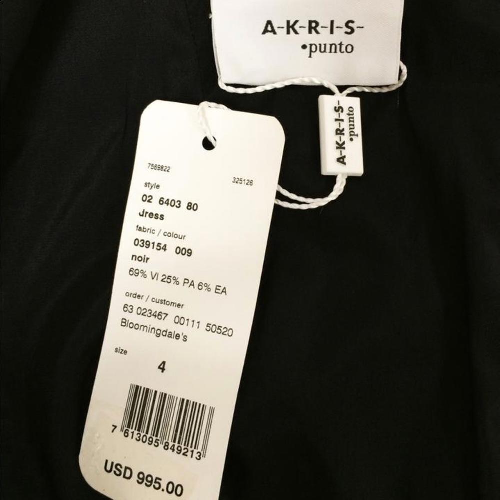 Akris Punto Black A Line Sleeveless Dress Size 4