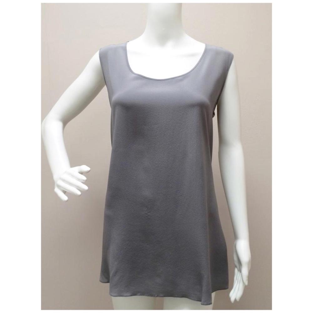 Akris Punto Grey Wool Sleeveless Top