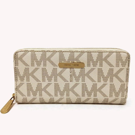 Michael Kors Vanilla Continental Zip Wallet
