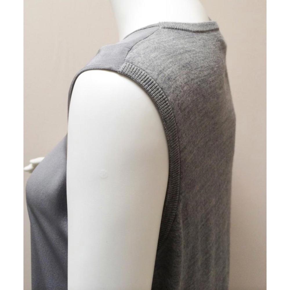 Akris Punto Grey Wool Sleeveless Top