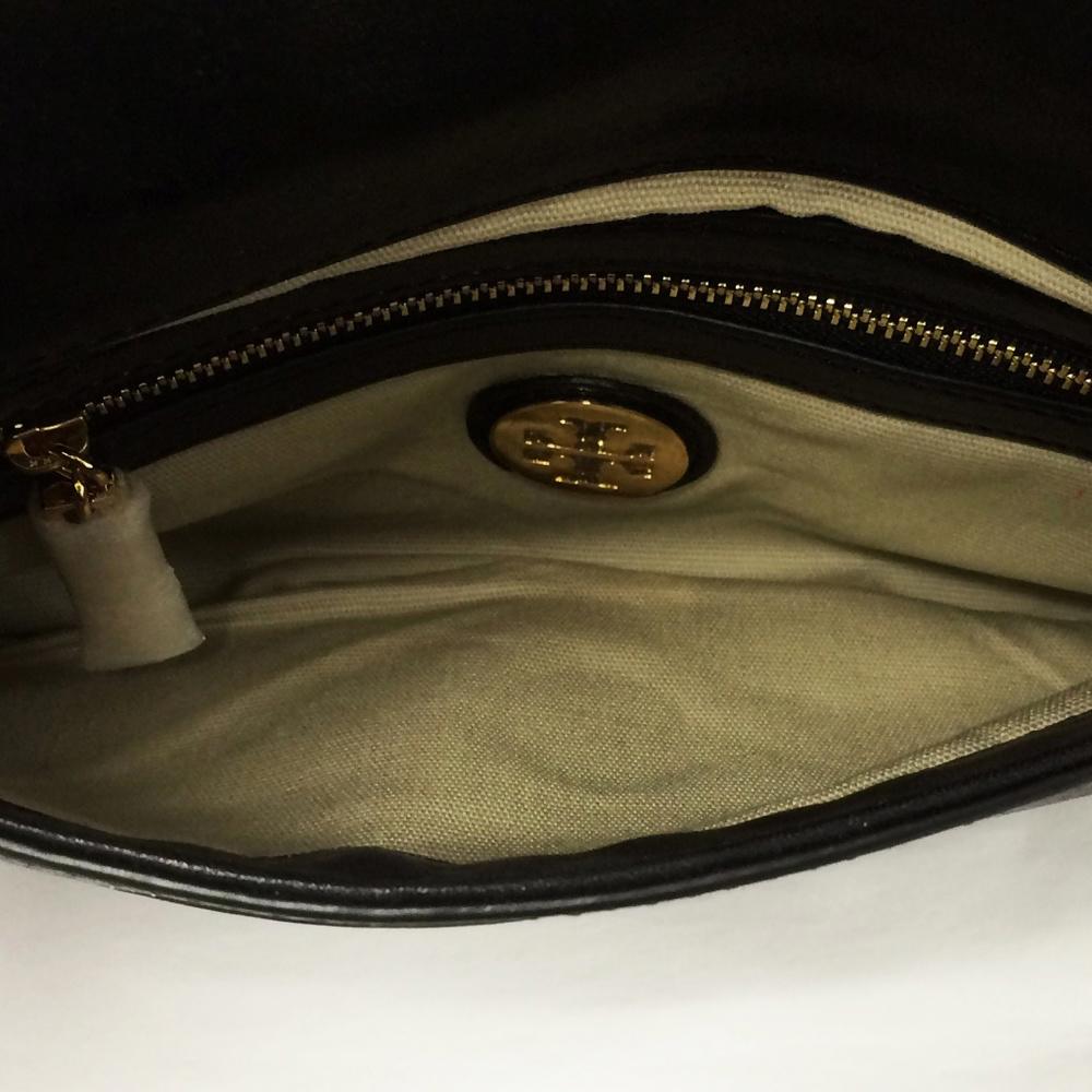 Tory Burch Black Logo Clutch
