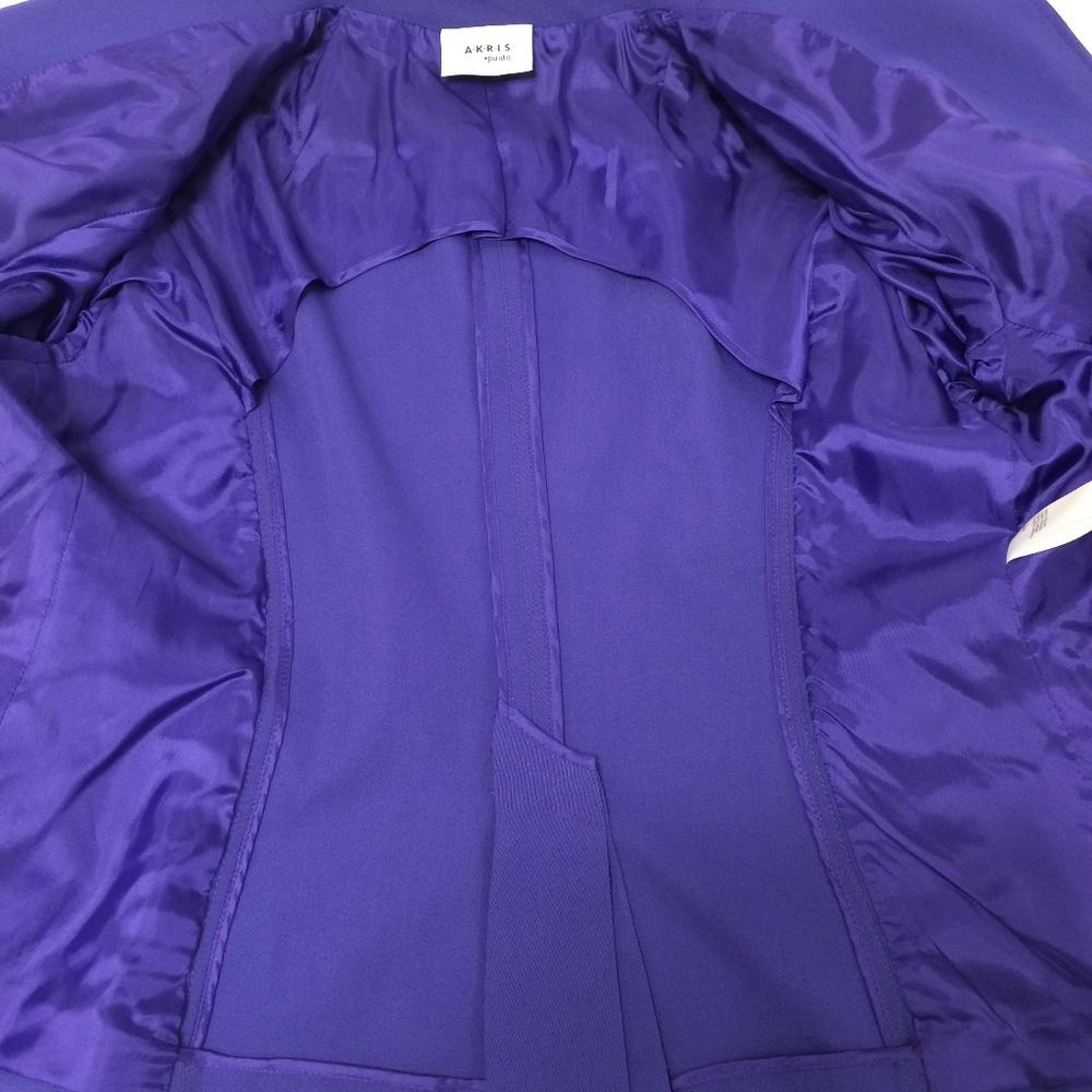 Akris Punto Lavender Wool Button Jacket