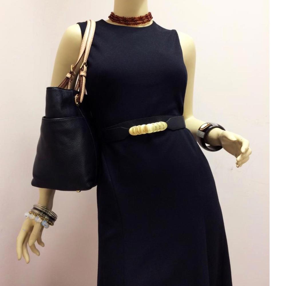 MICHAEL KORS Jet Set Top Zip Black Leather Bag