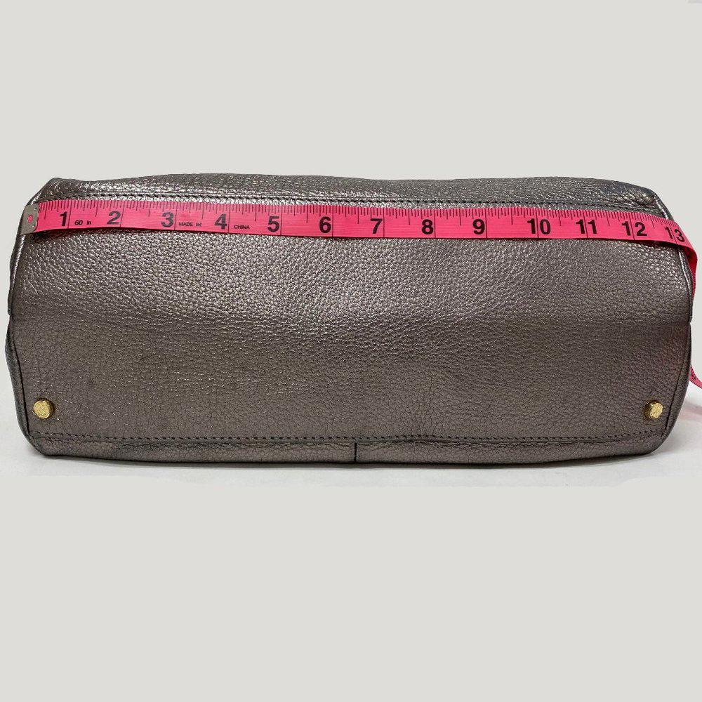 Tory Burch Marion Silver Leather Shoulder Bag