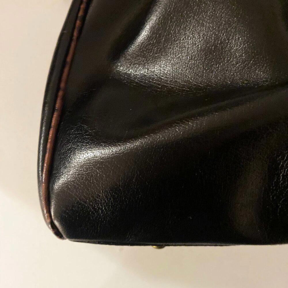 Brahmin Sara Rose Black Tuscan Leather Satchel Bag
