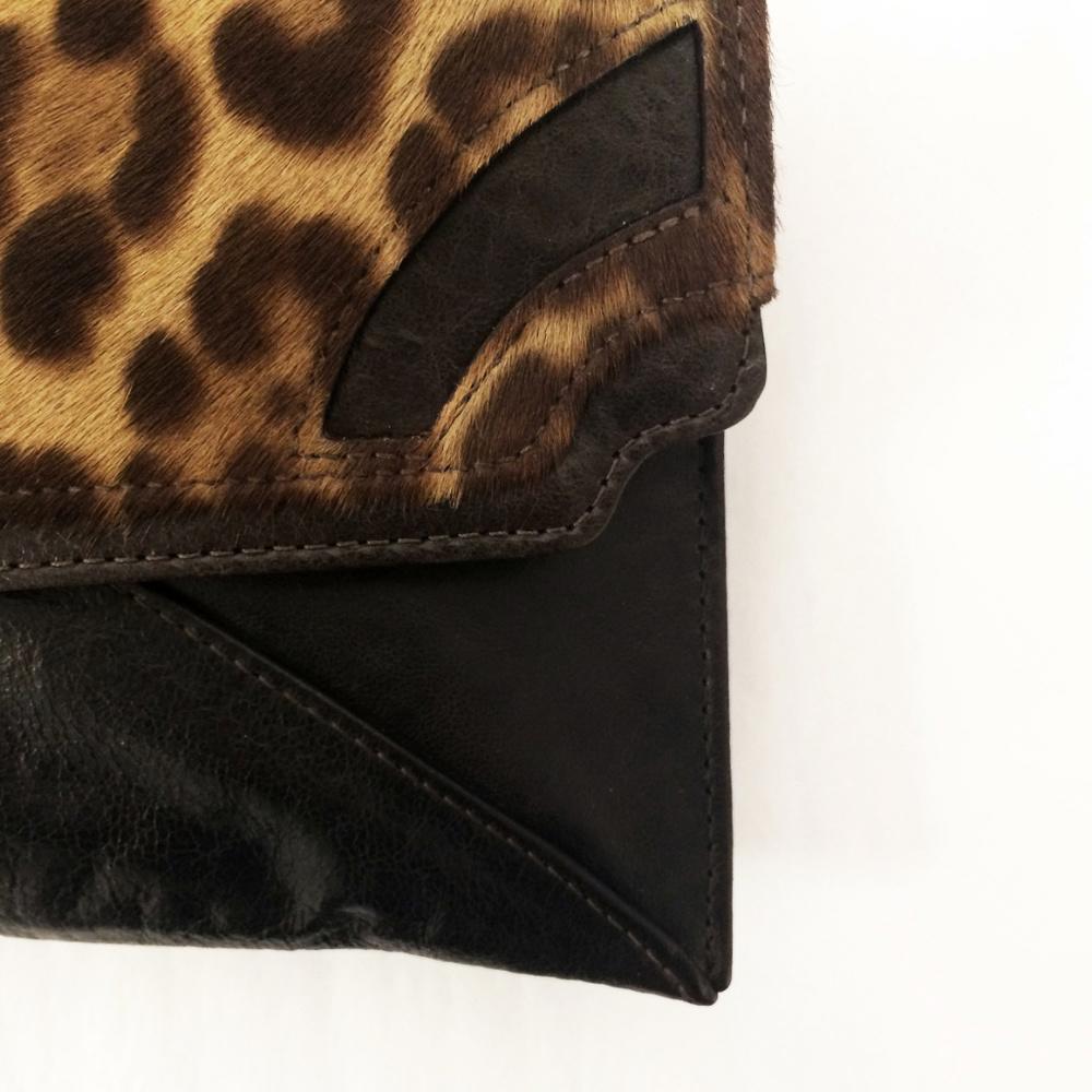 BE & D Karsten Leopard Print Chain Bag