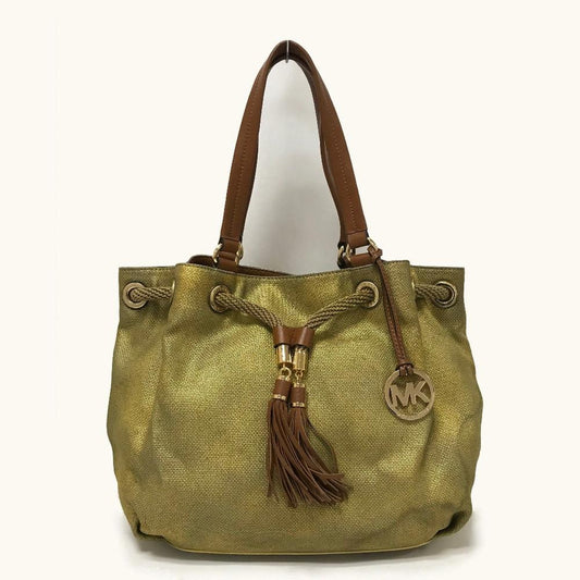 Michael by Michael Kors Marina Gold Canvas Bag