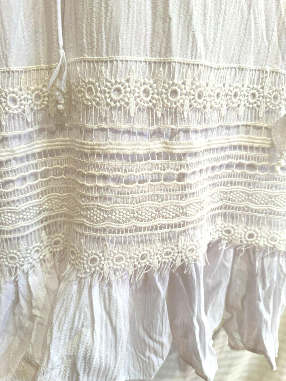 White Lace Beach Cover For Women Pool Cover S-M Loose Comfy Flowy