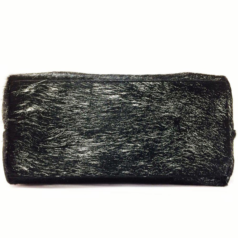 Maurizio Taiuti Silver Calf Hair Satchel Bag