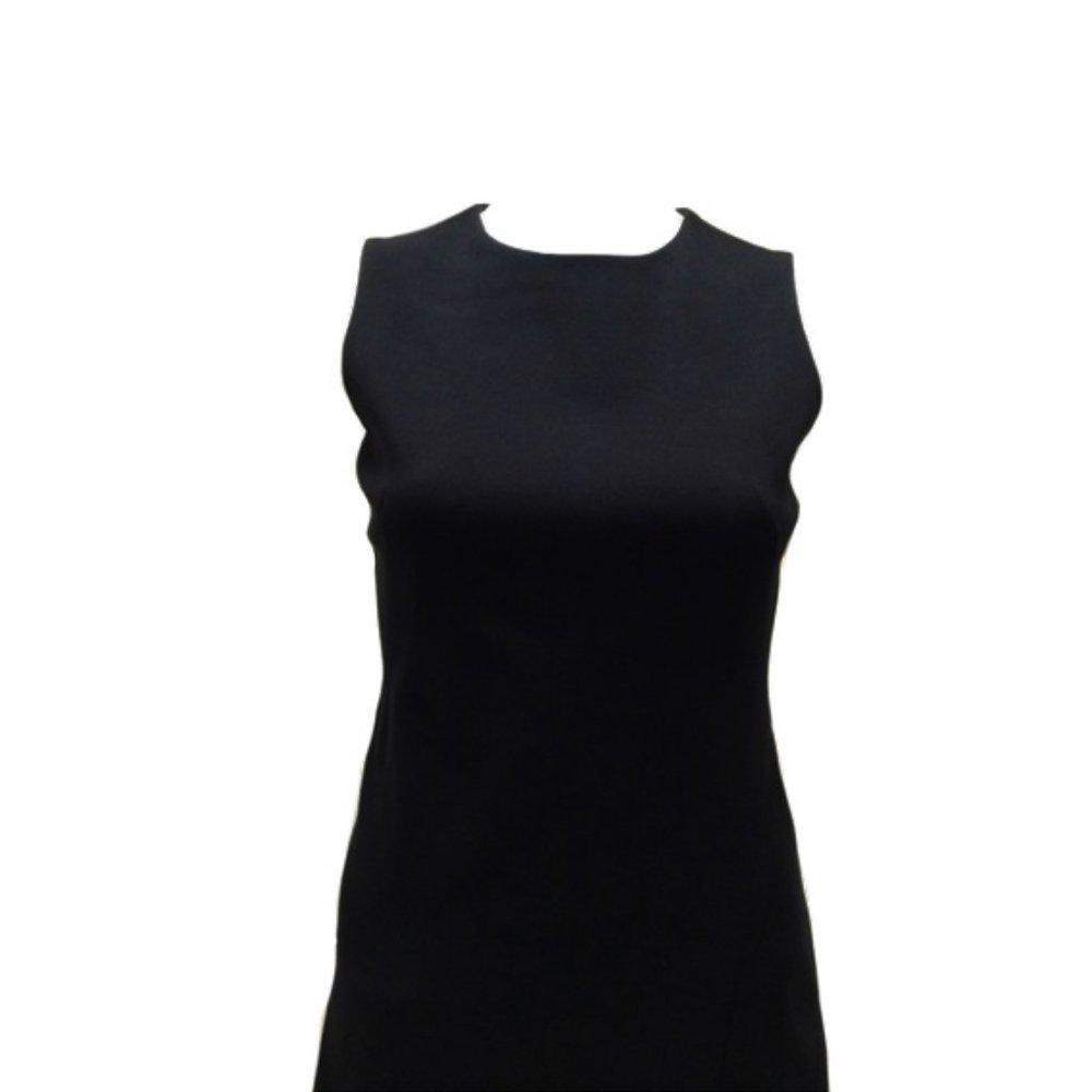 Akris Punto Black A Line Sleeveless Dress Size 4