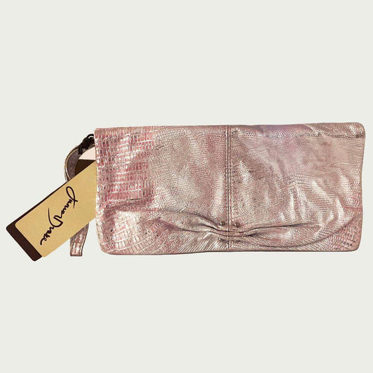 Junior Drake Wendy Embossed Silver Clutch Bag