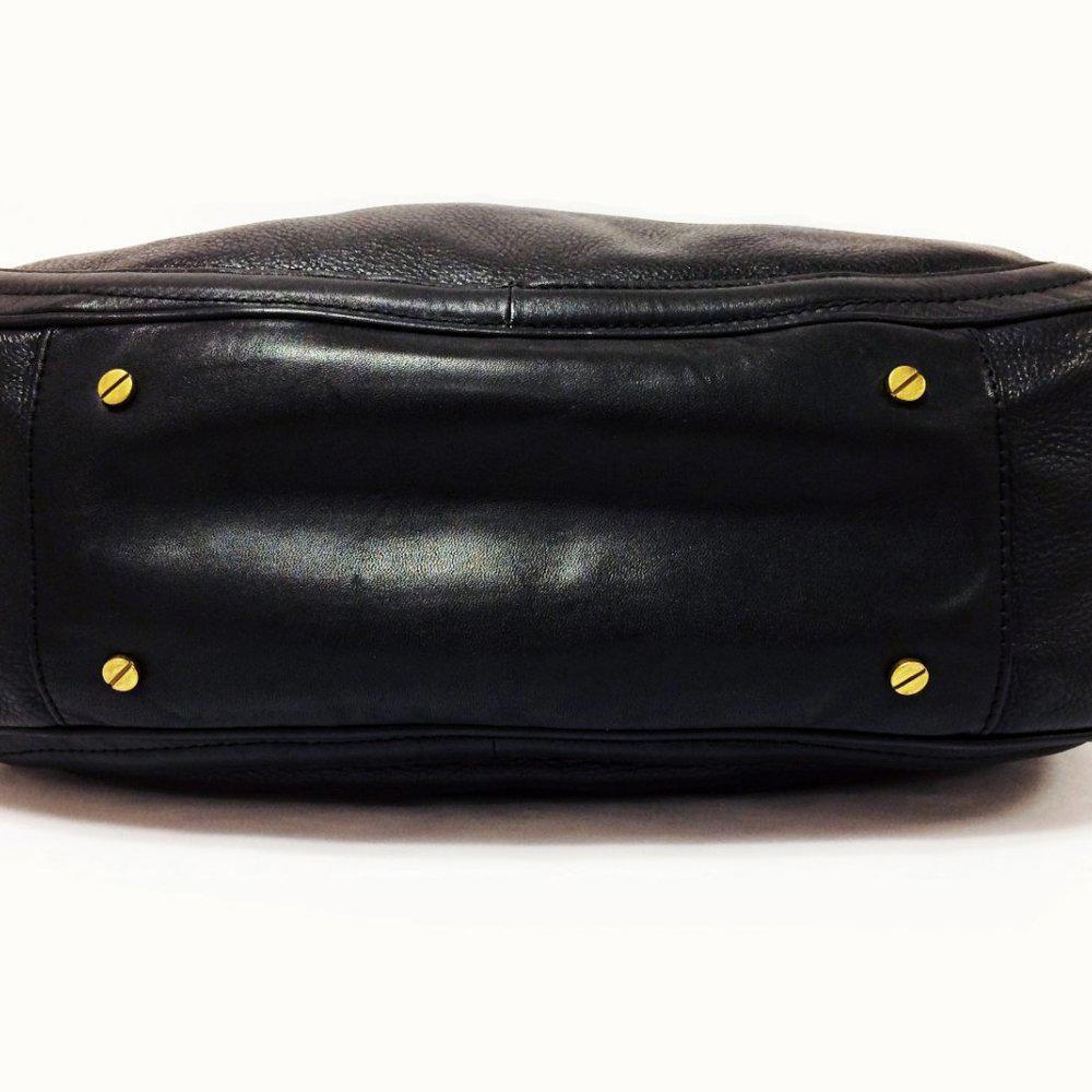 Tory Burch Edye Small Black Leather Hobo