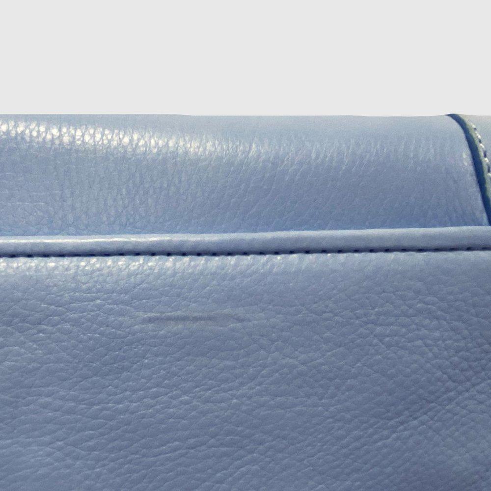 Tory Burch Amanda Light Chambray Logo Clutch