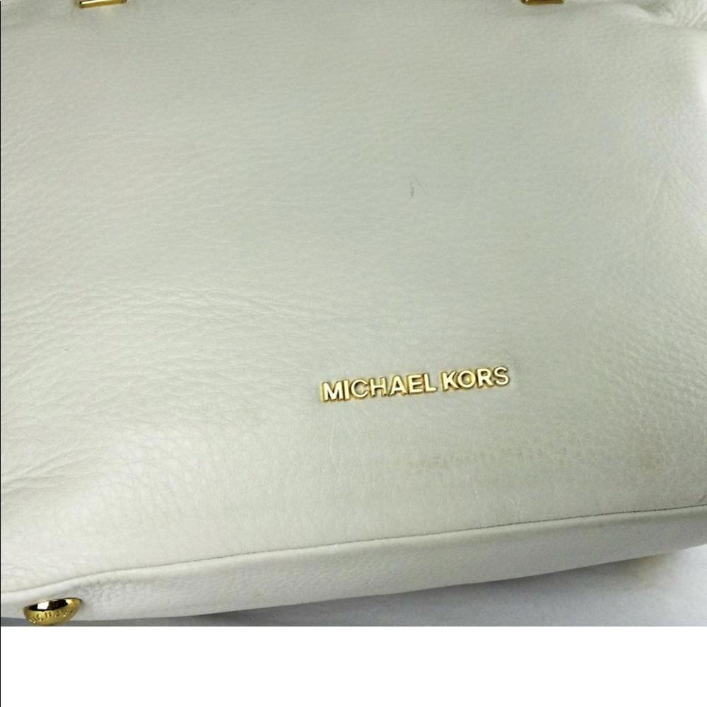 MICHAEL KORS  Brooke White Leather Bag