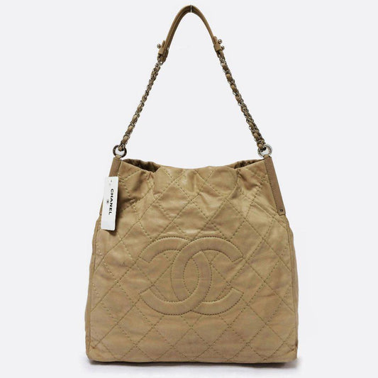 Chanel Shopping Tote Light Beige Leather Tote