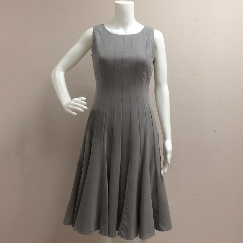 Calvin klein Grey Pleated Dress