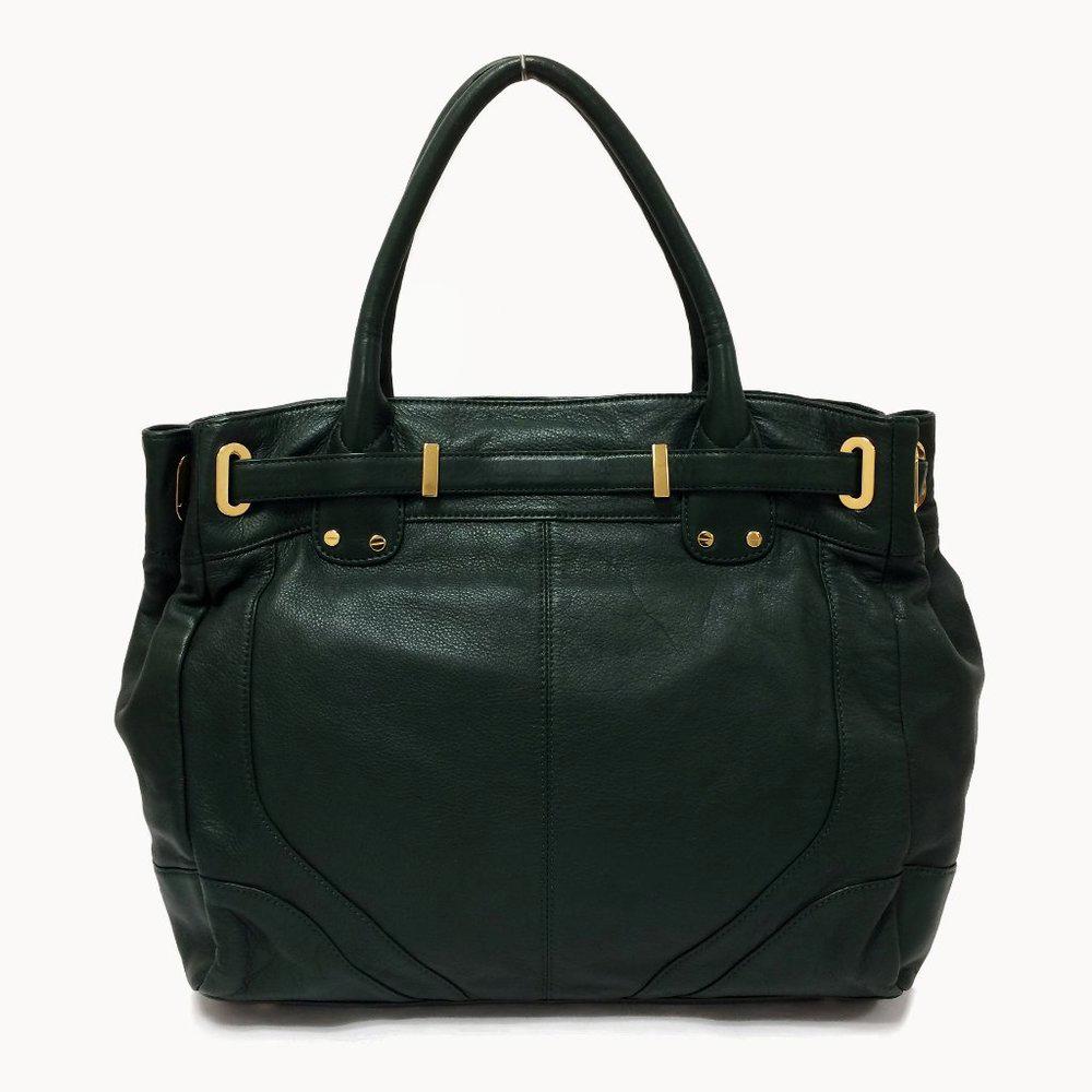 Rachel Zoe Deux Emerald Leather Tote