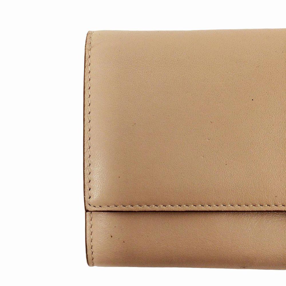 Salvatore Ferragamo Gancini Bisque Leather Wallet