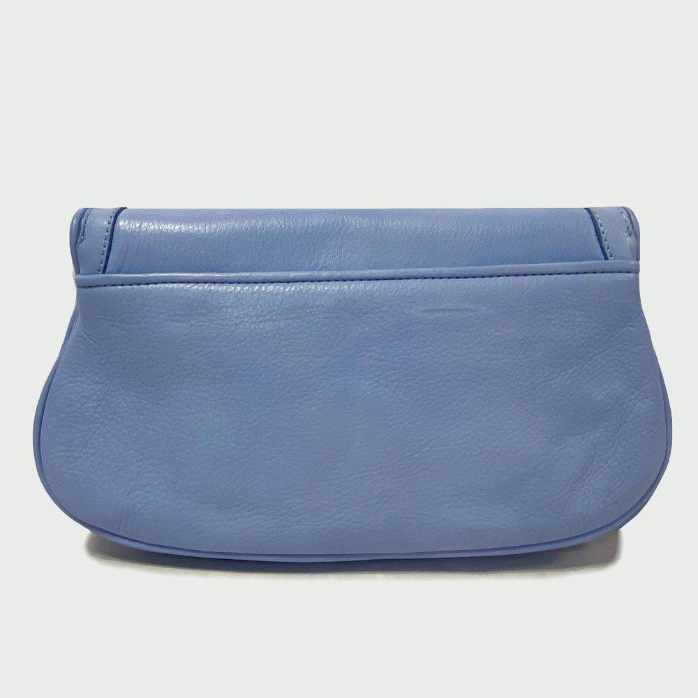 Tory Burch Amanda Light Chambray Logo Clutch