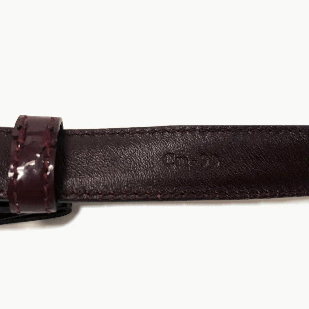 Salvatore Ferragamo Bordeaux Patent Leather Belt