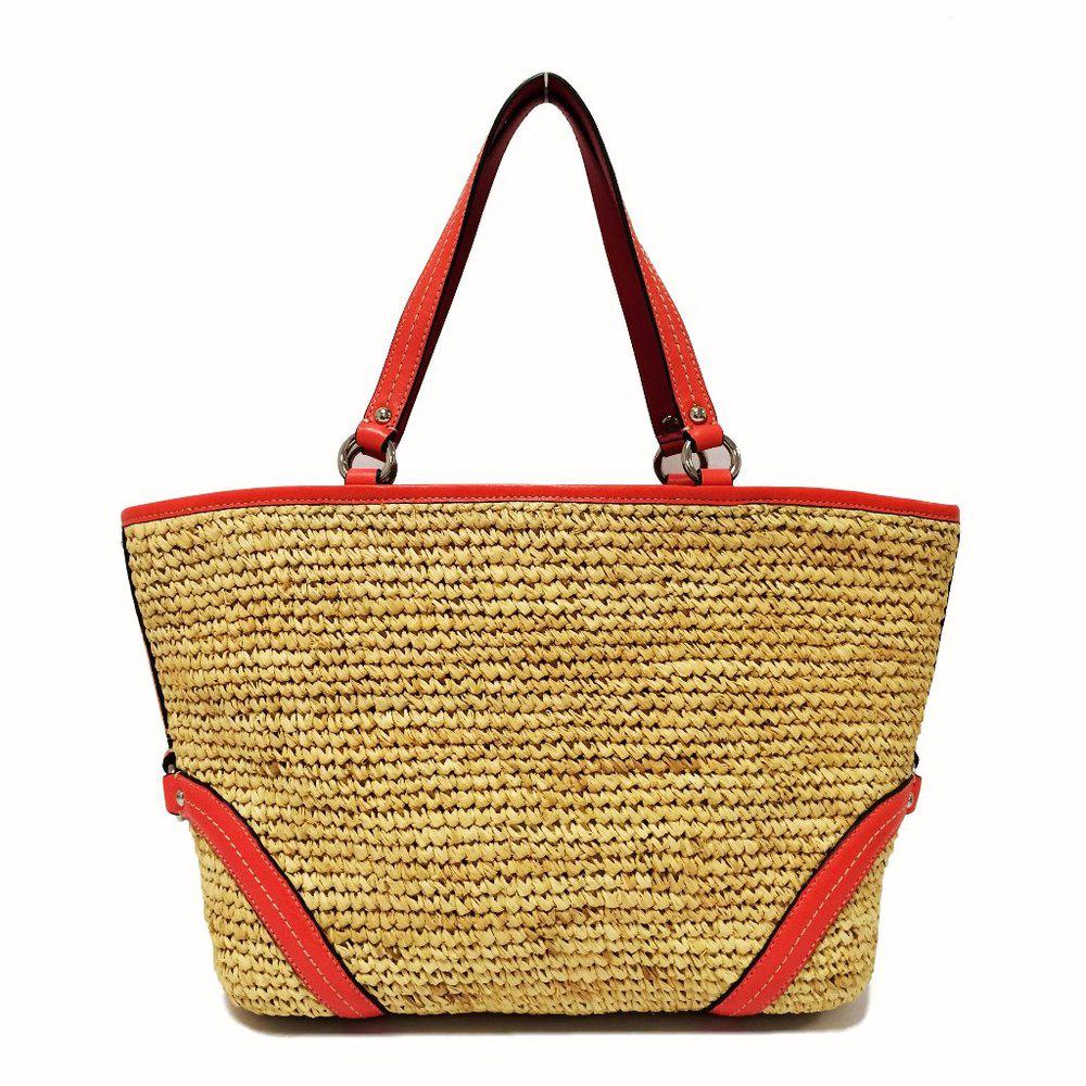 COACH 22904 Woven Straw Pocket Tote