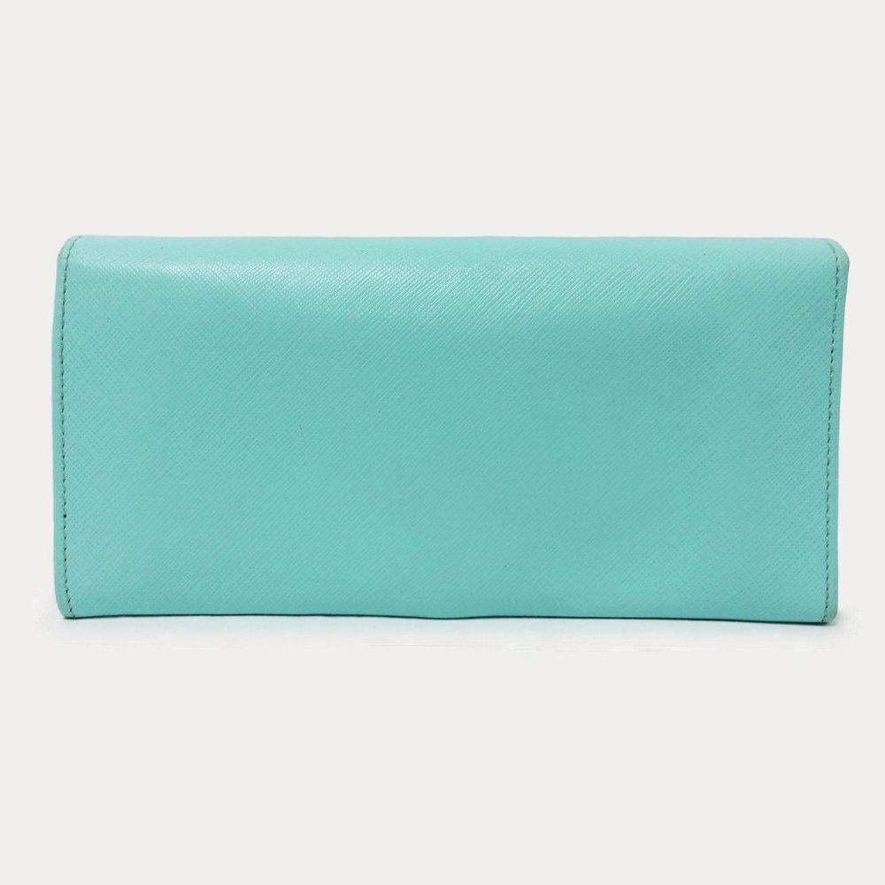 Salvatore Ferragamo Gancini Icona Teal Wallet