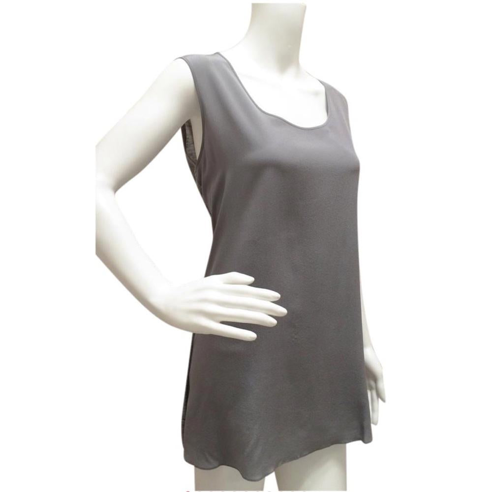 Akris Punto Grey Wool Sleeveless Top