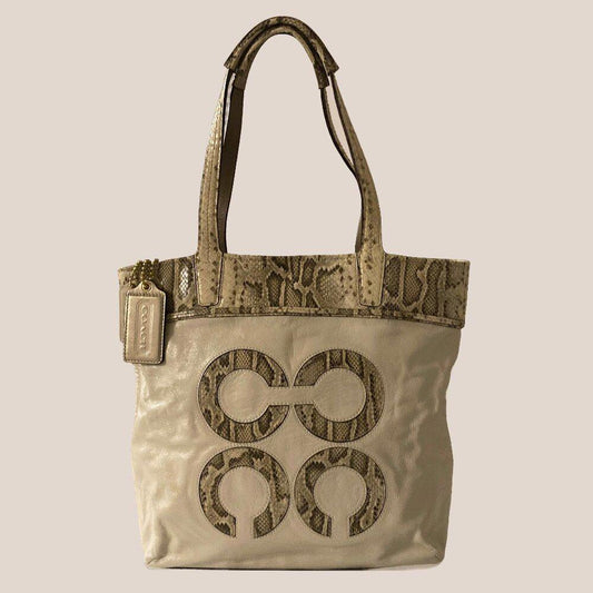 COACH 17043 Audrey Python Slim Tote