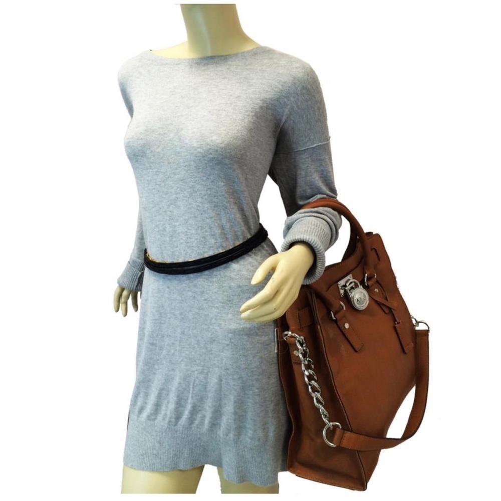 MICHAEL KORS Hamilton Large Brown Leather Satchel Bag