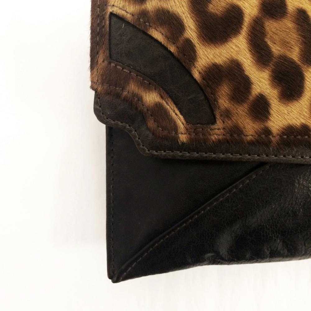 BE & D Karsten Leopard Print Chain Bag