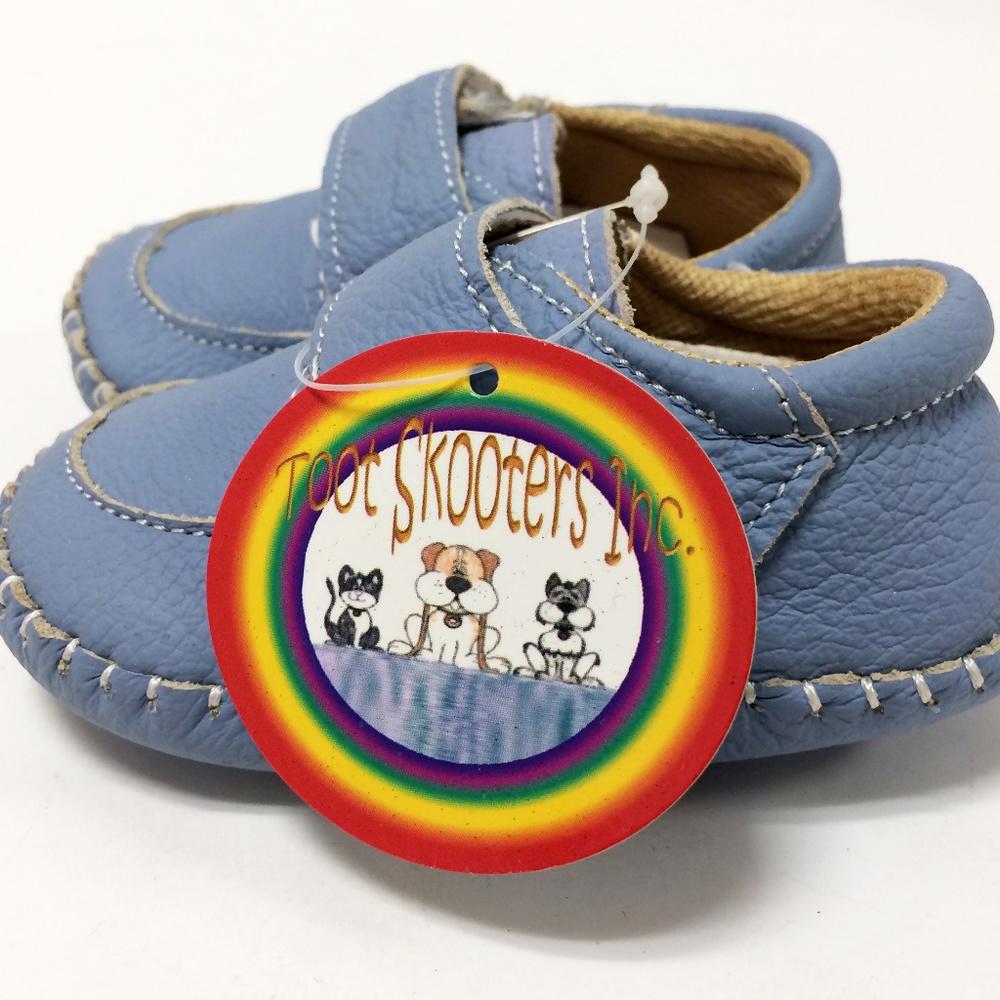 Toot Skooters  Blue Handmade Baby Shoes