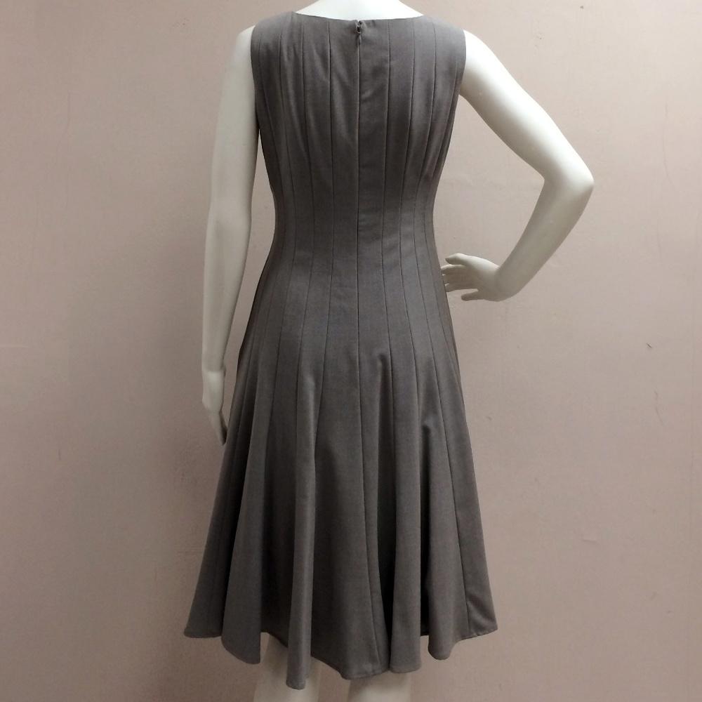 Calvin klein Grey Pleated Dress