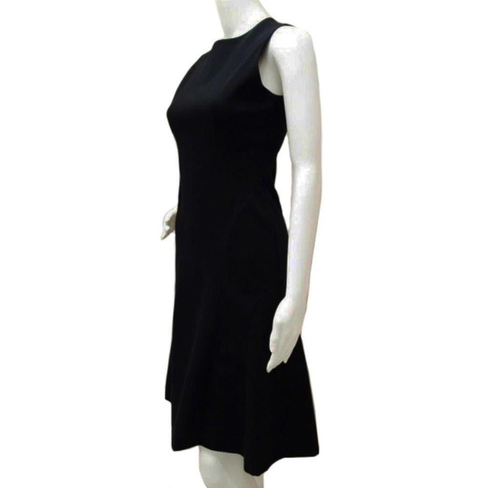 Akris Punto Black A Line Sleeveless Dress Size 4