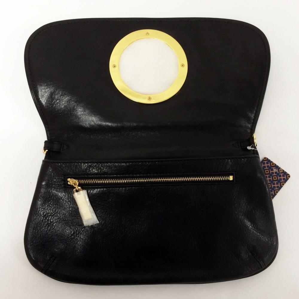 Tory Burch Black Logo Clutch