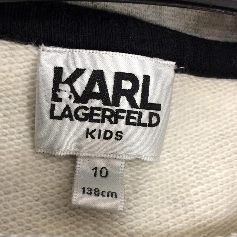 Karl Lagerfield Kids Girl Cotton Grey Cat Pullover