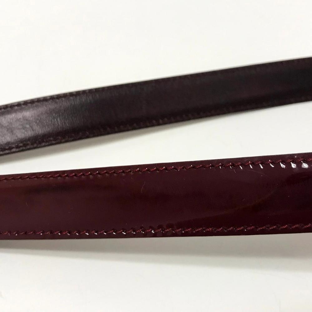 Salvatore Ferragamo Bordeaux Patent Leather Belt