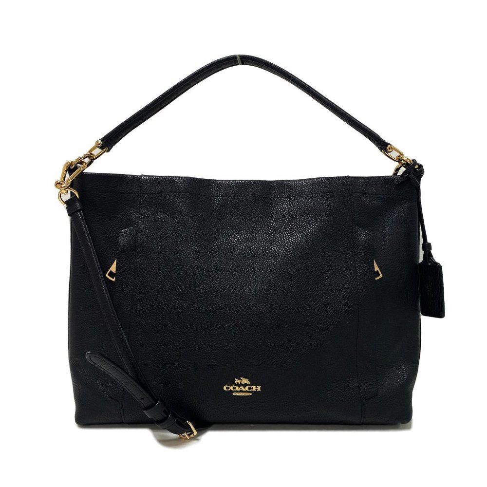 Coach 34312 Scout Pebbled Leather Black Satchel Bag