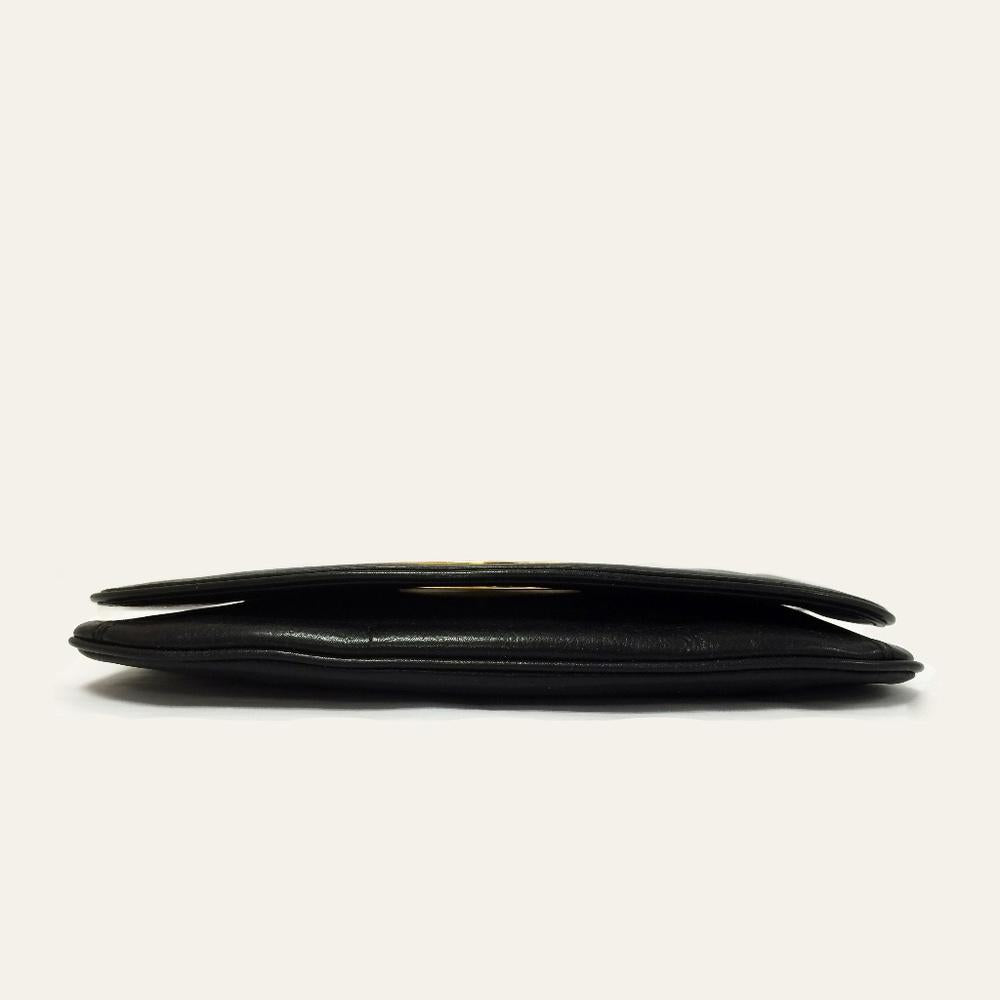 Tory Burch Black Logo Clutch