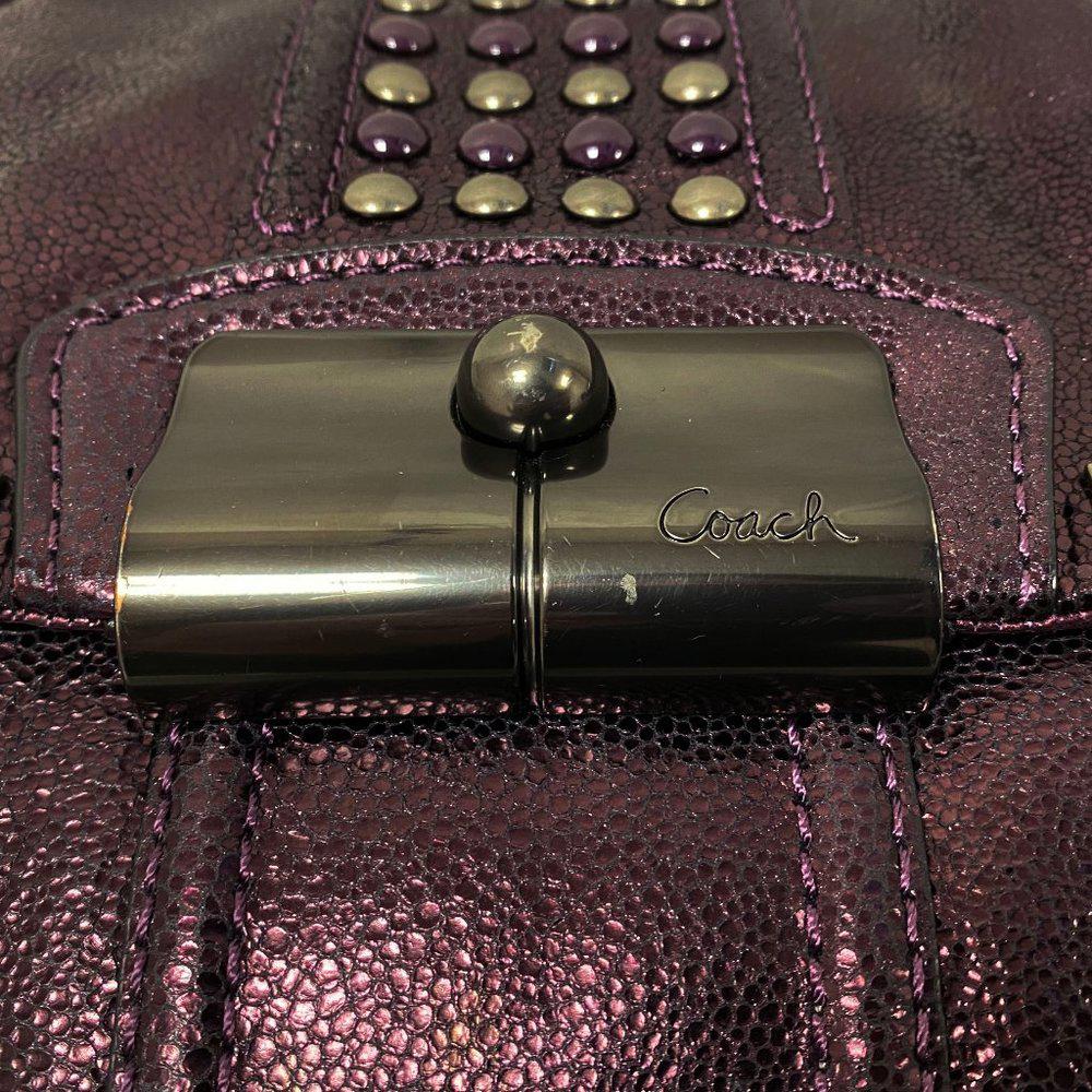COACH 15358 Kristin Studded Metallic Hobo