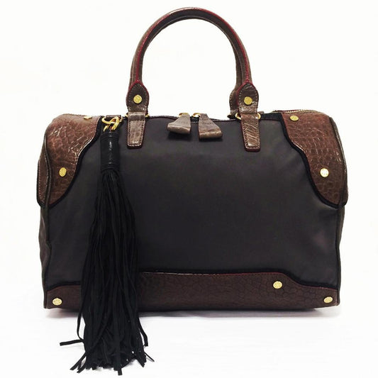 MZ Wallace Jesse Bedford Brown Nylon Satchel